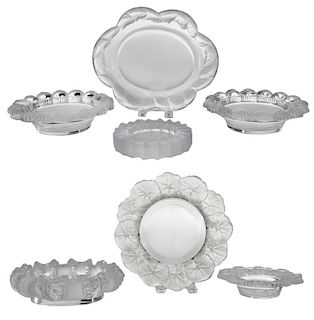 Five "Lalique France" Shallow Dishes