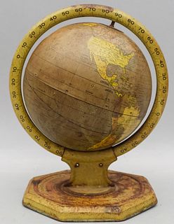 Yellow Tin Lithographed Globe