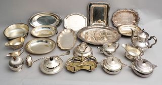 Large Lot of Silverplate Serving Pieces