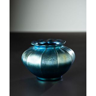 Tiffany Studios, Blue Favrile Vase