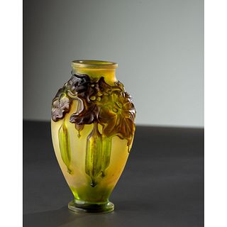 Émile Gallé, Blown-Out Vase with Gourds