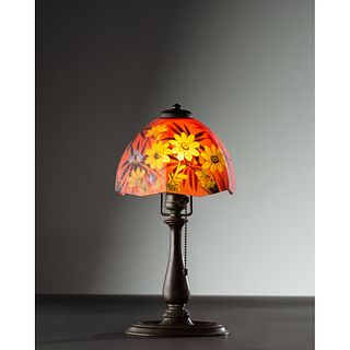 Handel, Hexagonal Boudoir Lamp with Yellow Flowers