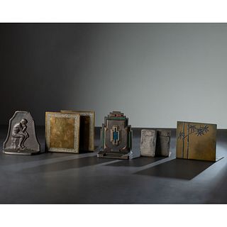 A Group of Arts and Crafts Metal Bookends