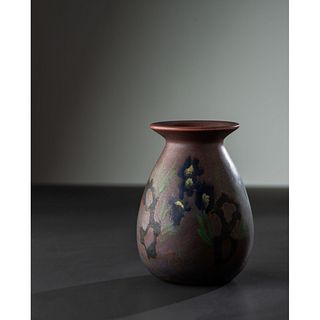C.S. Todd for Rookwood Pottery, Wax Mat Artistic Floral Vase