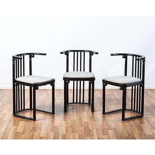 Josef Hoffmann,Three Caberet Fledermaus Chairs 