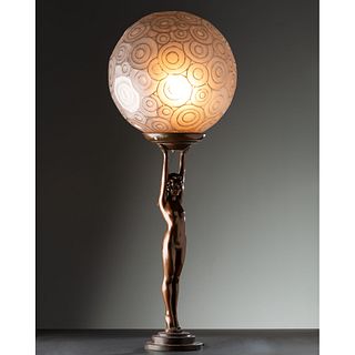 An Art Deco Figural Table Lamp