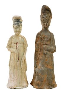 Two Chinese Pottery Tomb Figures