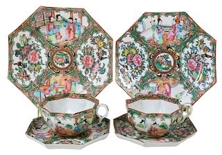 15 Piece Set of Chinese Rose Medallion Porcelain
