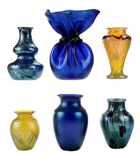 Six Orient & Flume Iridescent Glass