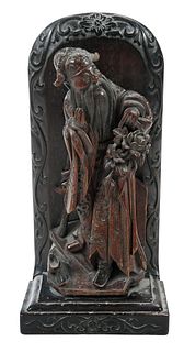 Chinese Carved Wood Immortal Figure