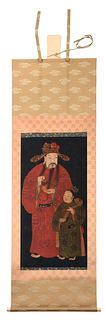 Large Chinese Hanging Scroll Painting