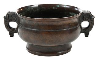 Chinese Bronze Incense Bowl