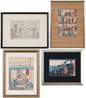 Group of Four Japanese Woodblock Prints
