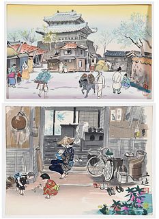 Two Shin-hanga Japanese Woodblock Prints