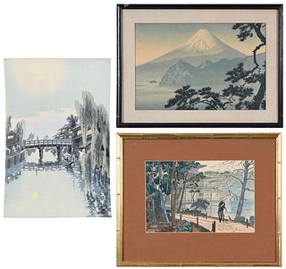 Three Contemporary Japanese Woodblock Prints