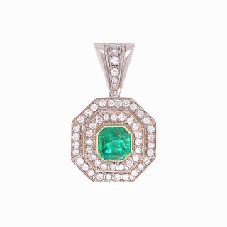 11.50ct Emerald And 4.80tcw Diamond Pendant
