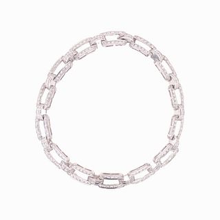 Large Estate 21.50ct Diamond Link Necklace