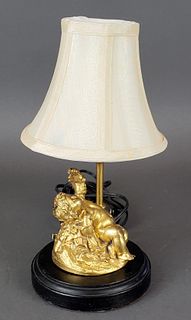 French Bronze Figural Lamp