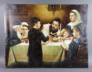 Oil on Canvas "Passover Dinner"
