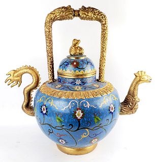 Large Chinese Cloisonne Teapot