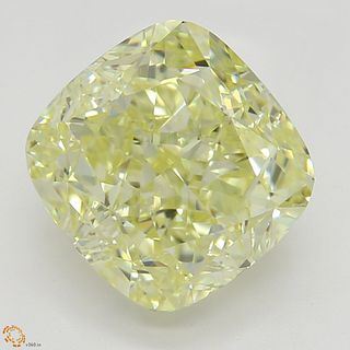 2.58 ct, Natural Fancy Light Yellow Even Color, IF, Cushion cut Diamond (GIA Graded), Appraised Value: $34,300 