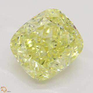 2.78 ct, Natural Fancy Intense Yellow Even Color, VVS1, Cushion cut Diamond (GIA Graded), Appraised Value: $90,900 