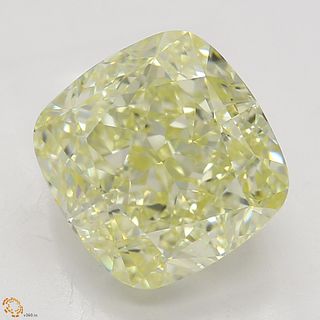 3.21 ct, Natural Fancy Light Yellow Even Color, VVS1, Cushion cut Diamond (GIA Graded), Appraised Value: $49,200 