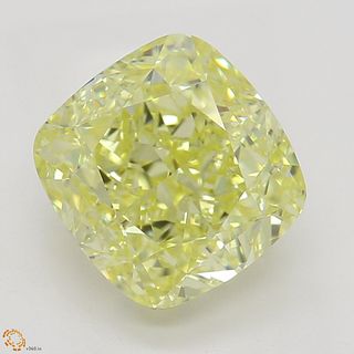2.01 ct, Natural Fancy Intense Yellow Even Color, VS1, Cushion cut Diamond (GIA Graded), Appraised Value: $58,400 