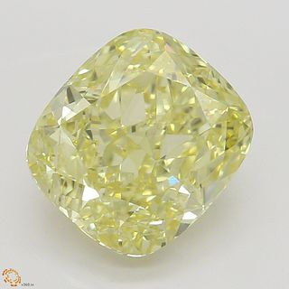 2.52 ct, Natural Fancy Intense Yellow Even Color, VS2, Cushion cut Diamond (GIA Graded), Appraised Value: $60,700 