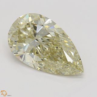 2.65 ct, Natural Fancy Brownish Yellow Even Color, VVS2, Pear cut Diamond (GIA Graded), Appraised Value: $29,900 