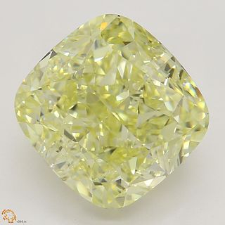 5.00 ct, Natural Fancy Yellow Even Color, VS1, Cushion cut Diamond (GIA Graded), Appraised Value: $163,600 
