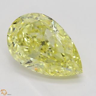 2.00 ct, Natural Fancy Intense Yellow Even Color, IF, Pear cut Diamond (GIA Graded), Appraised Value: $79,100 