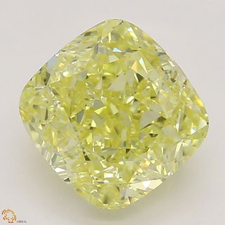 1.72 ct, Natural Fancy Intense Yellow Even Color, VS2, Cushion cut Diamond (GIA Graded), Appraised Value: $33,700 