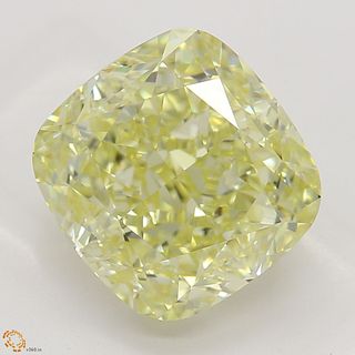 3.03 ct, Natural Fancy Yellow Even Color, IF, Cushion cut Diamond (GIA Graded), Appraised Value: $72,100 