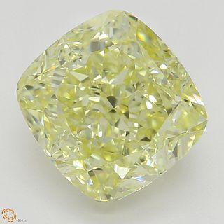 2.44 ct, Natural Fancy Yellow Even Color, IF, Cushion cut Diamond (GIA Graded), Appraised Value: $42,400 