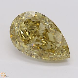 3.03 ct, Natural Fancy Brownish Yellow Even Color, VS2, Pear cut Diamond (GIA Graded), Appraised Value: $39,900 