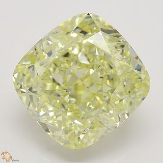 6.52 ct, Natural Fancy Yellow Even Color, IF, Cushion cut Diamond (GIA Graded), Appraised Value: $260,700 
