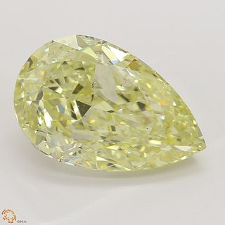 4.02 ct, Natural Fancy Yellow Even Color, SI1, Pear cut Diamond (GIA Graded), Appraised Value: $111,700 