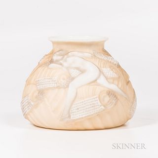 Art Deco Molded Glass Vase