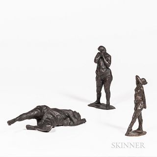 Three Leonda Finke (American, b. 1922) Female Nude Bronzes