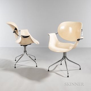 Two George Nelson (1908-1986) for Herman Miller MAA (Swag-leg) Chairs