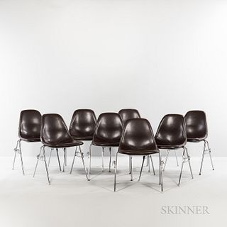 Ray (1912-1988) and Charles Eames (1907-1978) for Herman Miller DSS-N Stacking and Ganging Chairs