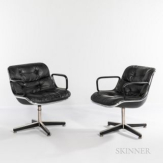Two Charles Pollock (1930-2013) for Knoll International Executive Chairs