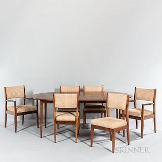 Charak Modern Walnut Dining Table and Six Chairs