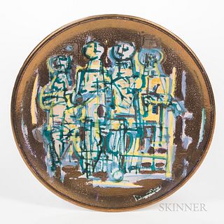 Emilio Scanavino (Italian, 1922-1986) Ceramic Exhibition Plate