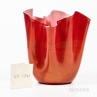 Venini Art Glass Handkerchief Vase