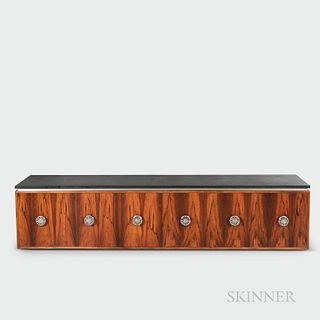 Wall-mounted Rosewood Veneer Slate-top Sideboard