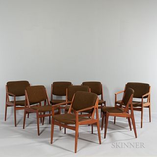 Eight Arne Vodder (Danish, 1926-2009) for VAMO Mobelfabrik Dining Chairs