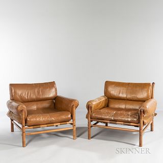 Pair of Arne Norell (Swedish, 1917-1971) Ilona Lounge Chairs by Scanform