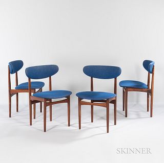 Four Slagelse Mobelvaerk Rosewood Dining Chairs